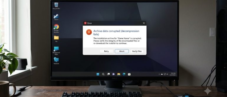 Archive data corrupted decompression fails при установке игры: как исправить ошибку