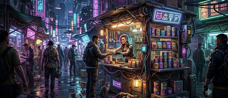 Где найти кошачий корм в Cyberpunk 2077: все локации и как приручить кота Нибблса