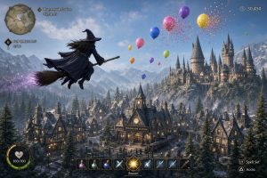 Как лопнуть воздушные шары над станцией Хогсмид в Hogwarts Legacy