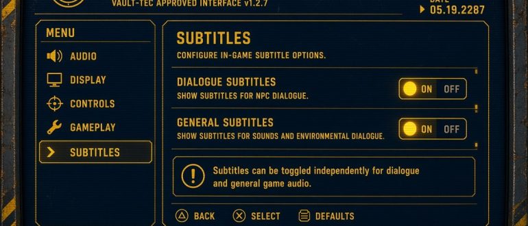 Как включить субтитры в Fallout 4: подробная инструкция