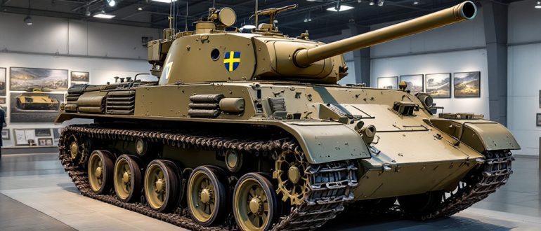 STRV 74: оборудование, вооружение и характеристики шведского среднего танка