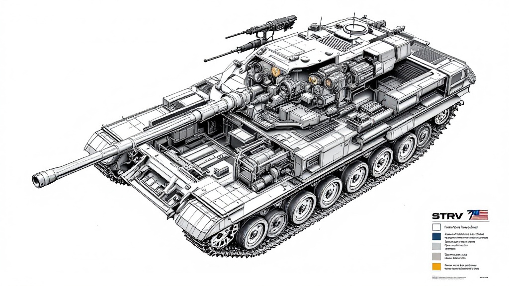 STRV 74: оборудование, вооружение и характеристики шведского среднего танка