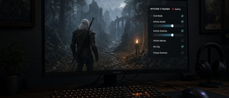 The Witcher 3 трейнер: как выбрать, установить и безопасно использовать в 2026 году