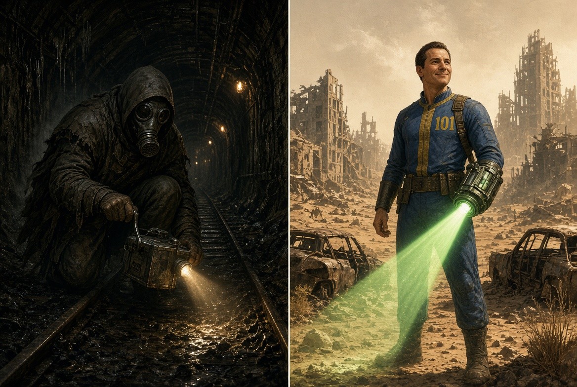 Как зарядить фонарик в метро 2033 и почему в Fallout 4 это не нужно