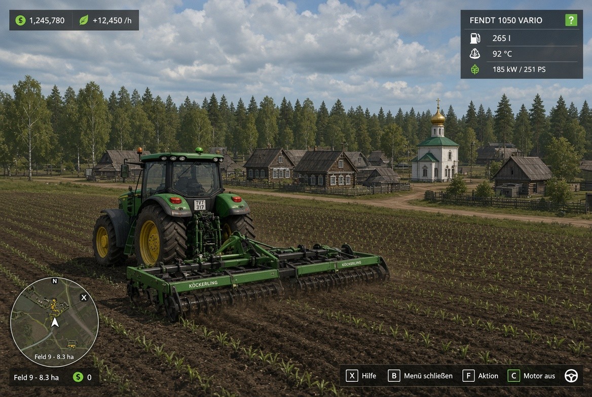 Карта Курай для Farming Simulator 17: обзор, версии и установка