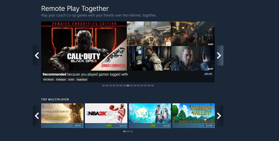 Как использовать функцию steam remote play together
