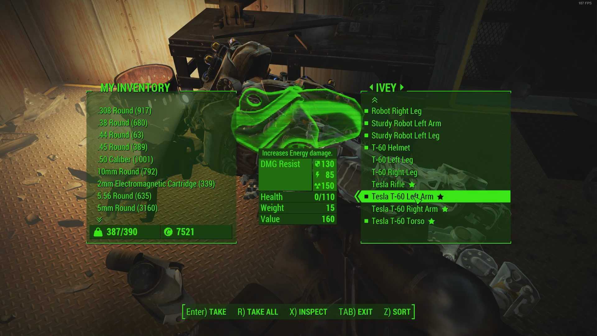 Как включить фонарик в fallout 4?