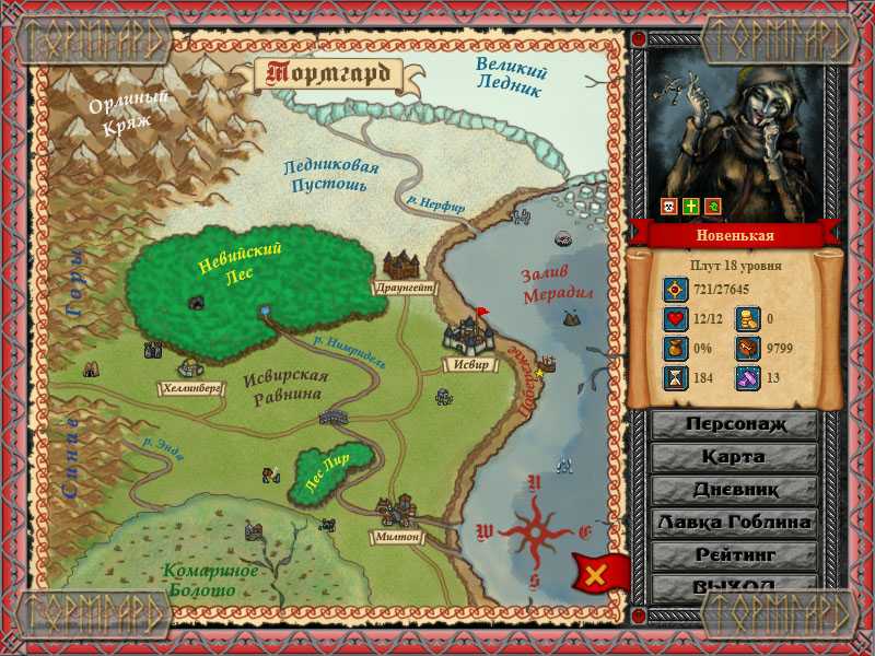 Тормгард – таблично-текстовая фэнтезийная RPG российского происхождения с пошаговыми боями и минимальным количеством графона